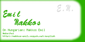 emil makkos business card